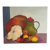 Autumn still life, oil on canvas countersigned Laffargue