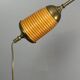 Lampadaire italien réglable en rotin cannelé, bambou et laiton, années 1970