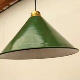 Old enamelled sheet metal lamp