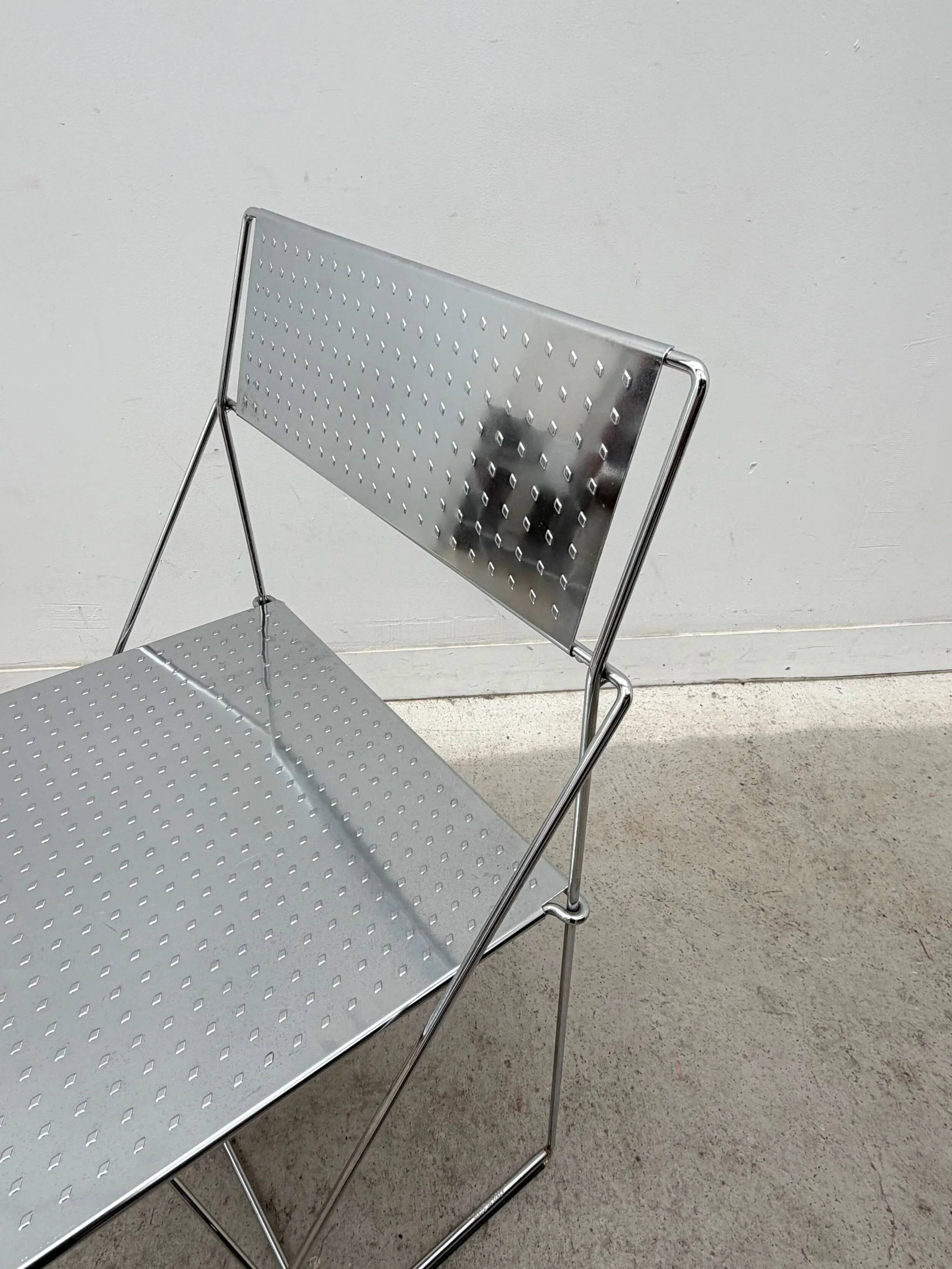 Nuova X Line chair for Magis in chrome, Italy 1980