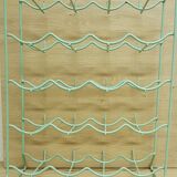 Metal aqua green bottle rack