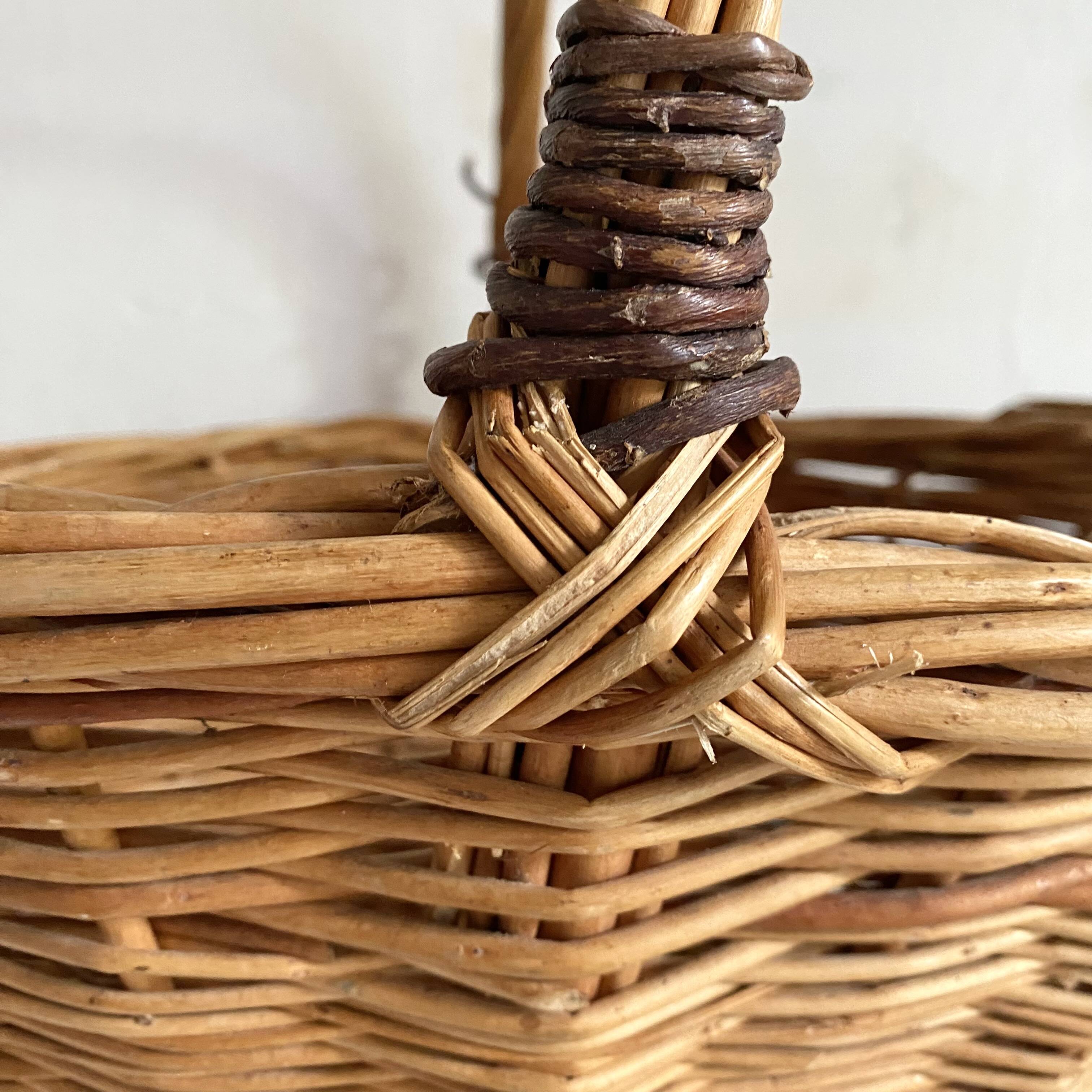 Vintage woven wicker basket