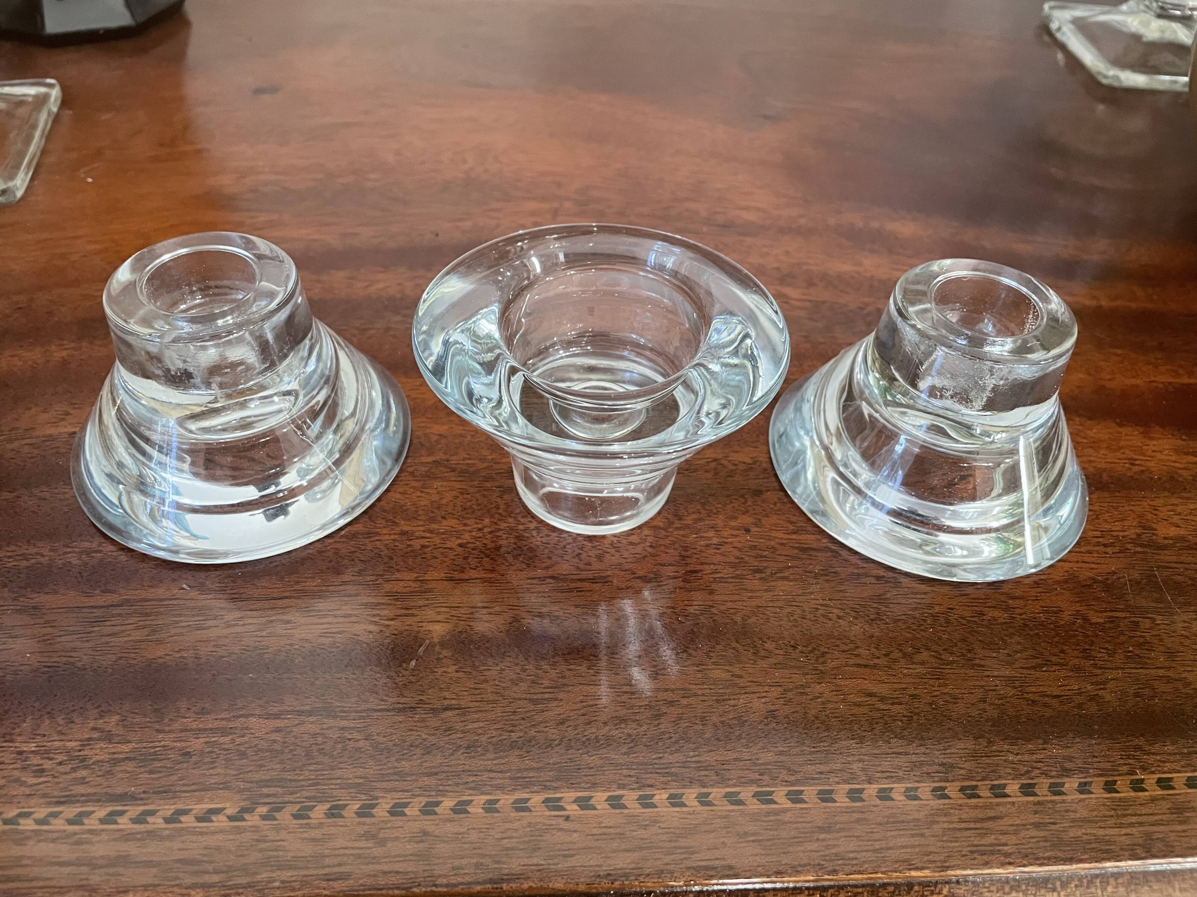 Set of 3 reversible Scandinavian candle holders