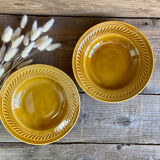 6 vintage Gien hollow plates