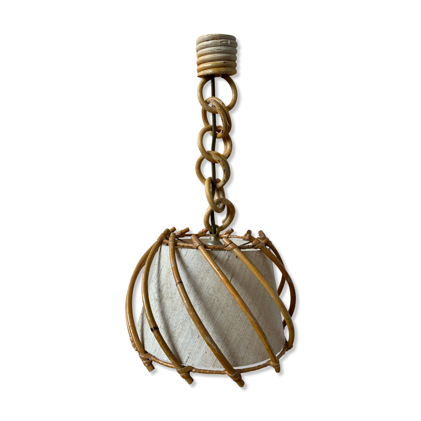 Vintage rattan pendant lamp