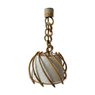 Vintage rattan pendant lamp