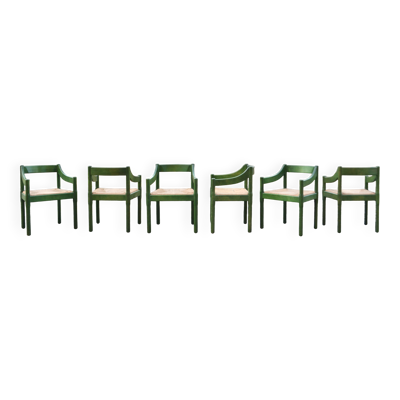 Chaises Cassina Modèle Carimate par Vico Magistretti, Ensemble de 6