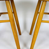 Set of 4 vintage wooden dining chairs from Ton 1960s