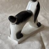 Ceramic dog Geo Condé 1930 Saint-Clement