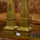 Pair of brass obelisks 1960s