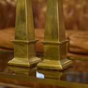 Pair of brass obelisks 1960s