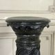 Column in green serpentine marble, shaft sculpted in a spiral, circa 1880
