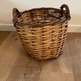 Pop-up Christmas 2022 - Vintage round basket / old basket in Dame-Jeanne