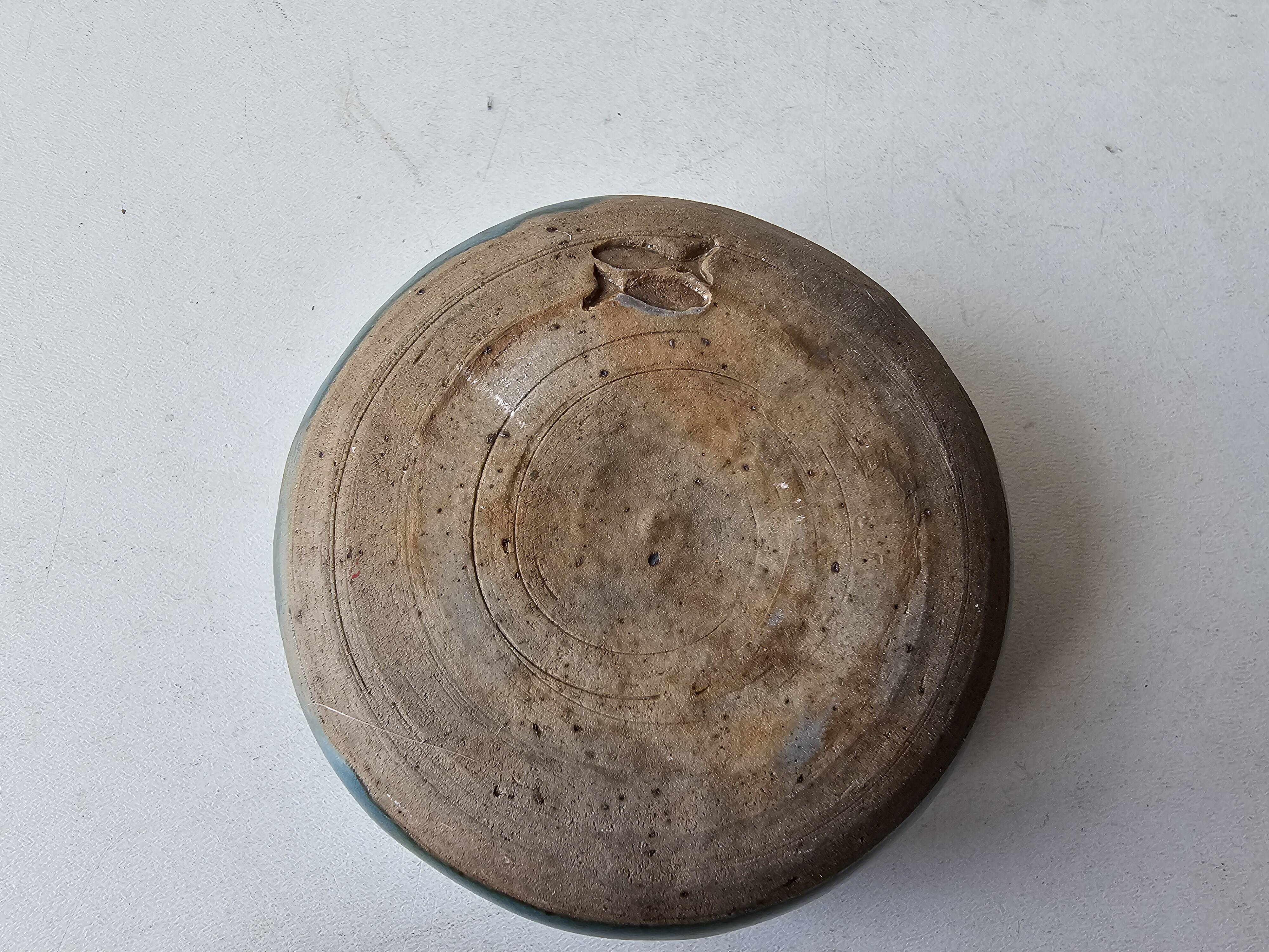 Ceramic stoneware ashtray Signed Gérald Pott