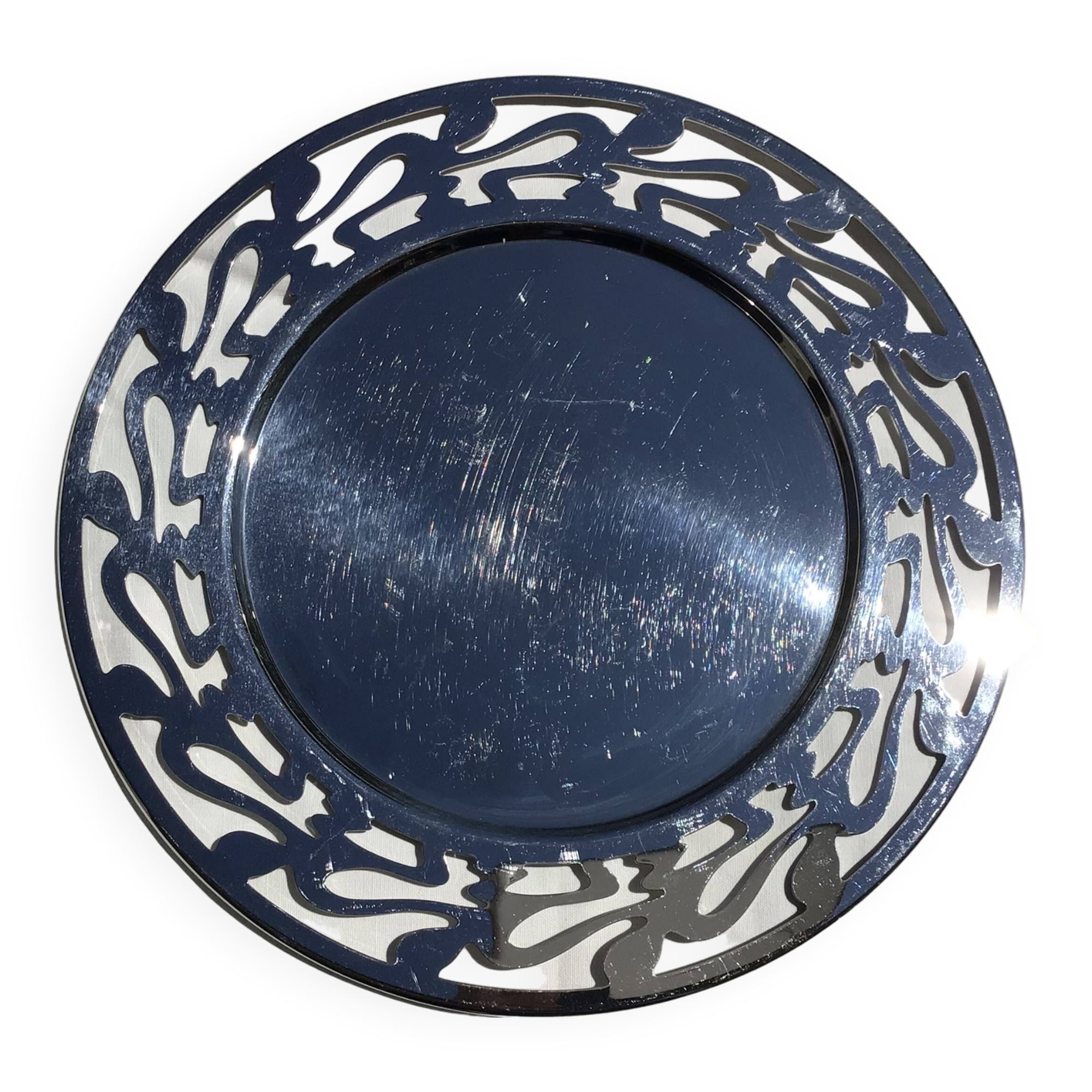 Alessi Ethno stainless steel platter diameter 33cm