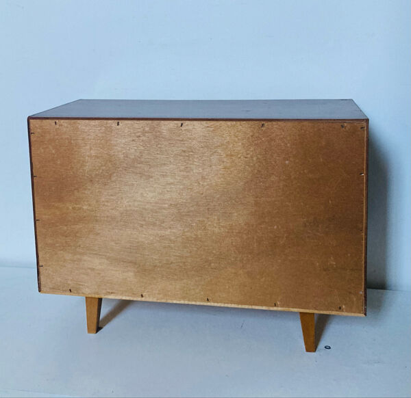 Commode pour enfant, poupée où de maîtrise années 1960 placage acajou