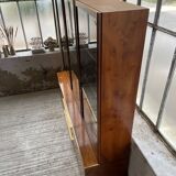 Mahey bookcase in elm and XXL brass