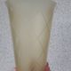 Bell-shaped lampshade - Amber glass engraved with lines - c. 1940