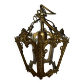 Suspension lanterne laiton vintage