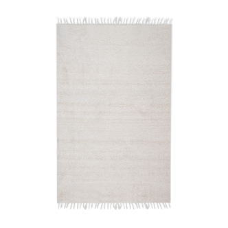 1970s Vintage White Siirt Kilim Blanket Rug 4'2" X 6'2"