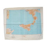 Map IGN vintage Naples-Tunis