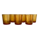 6 amber glasses Sierra vintage