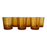 6 amber glasses Sierra vintage