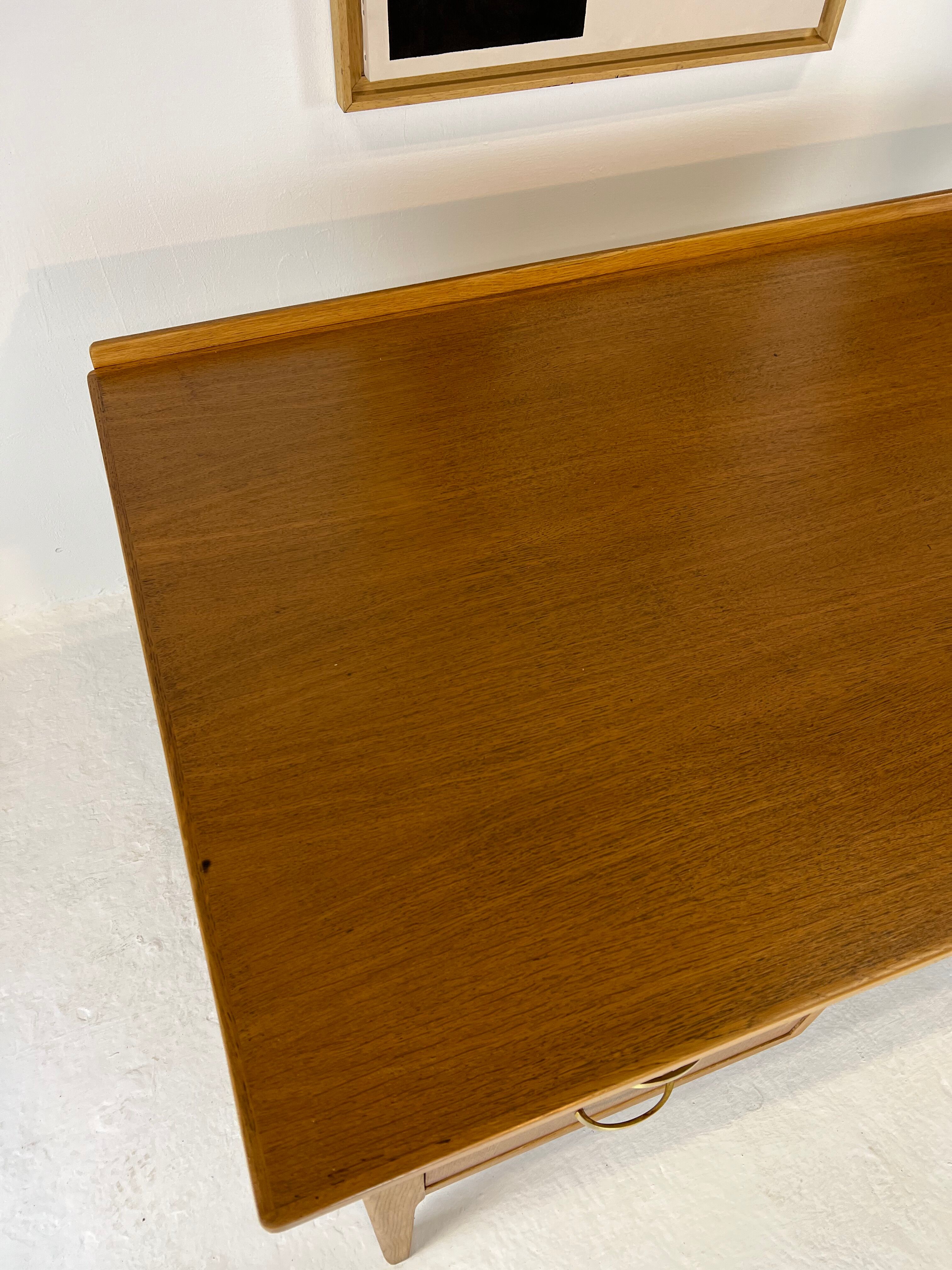 Two-sided oak desk, 50s