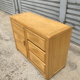 Commode en placage de rotin