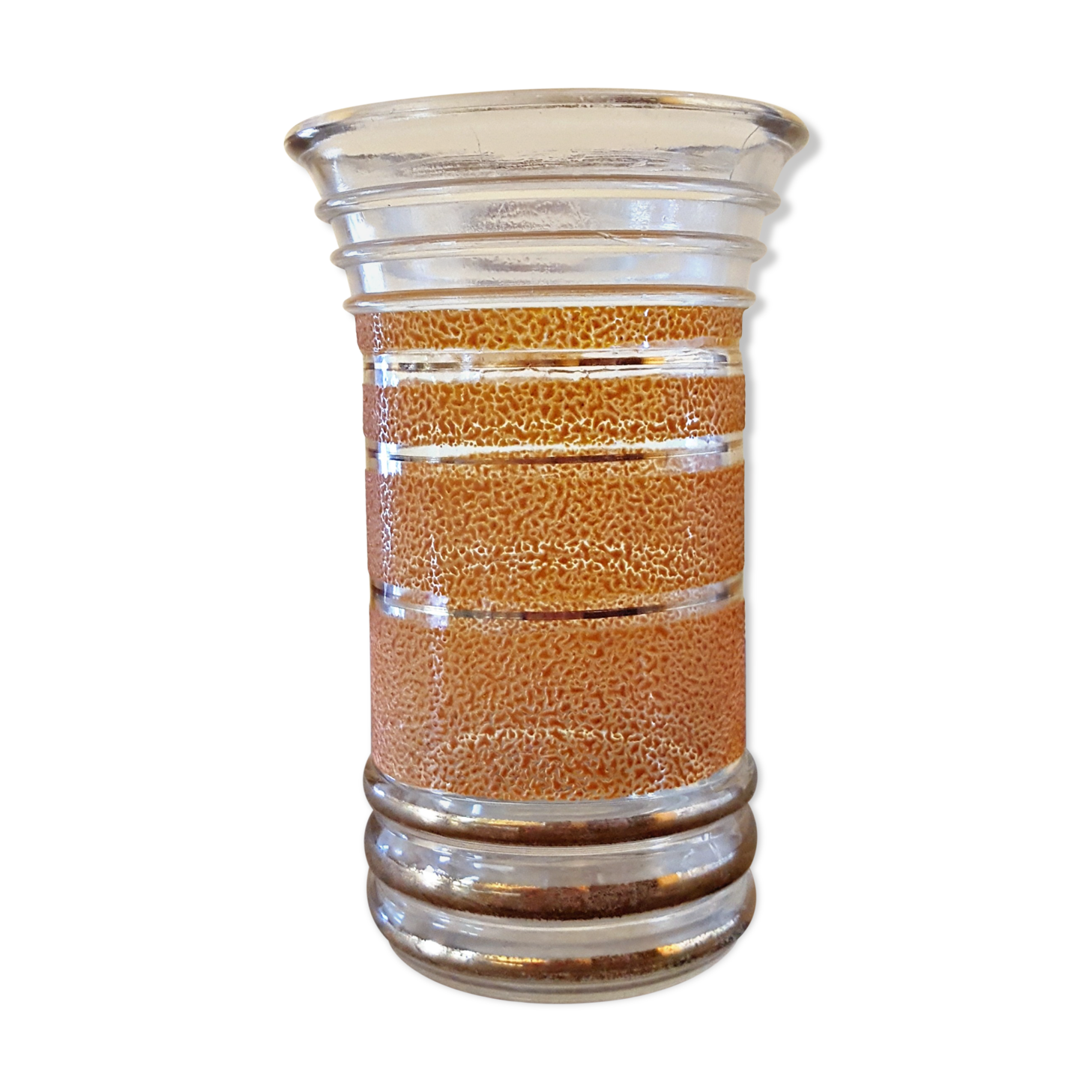 Vintage orange granite vase