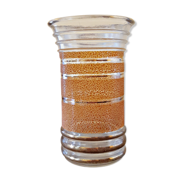 Vintage orange granite vase
