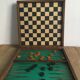 Games box: trotters, goose game, checkers and jaquet
