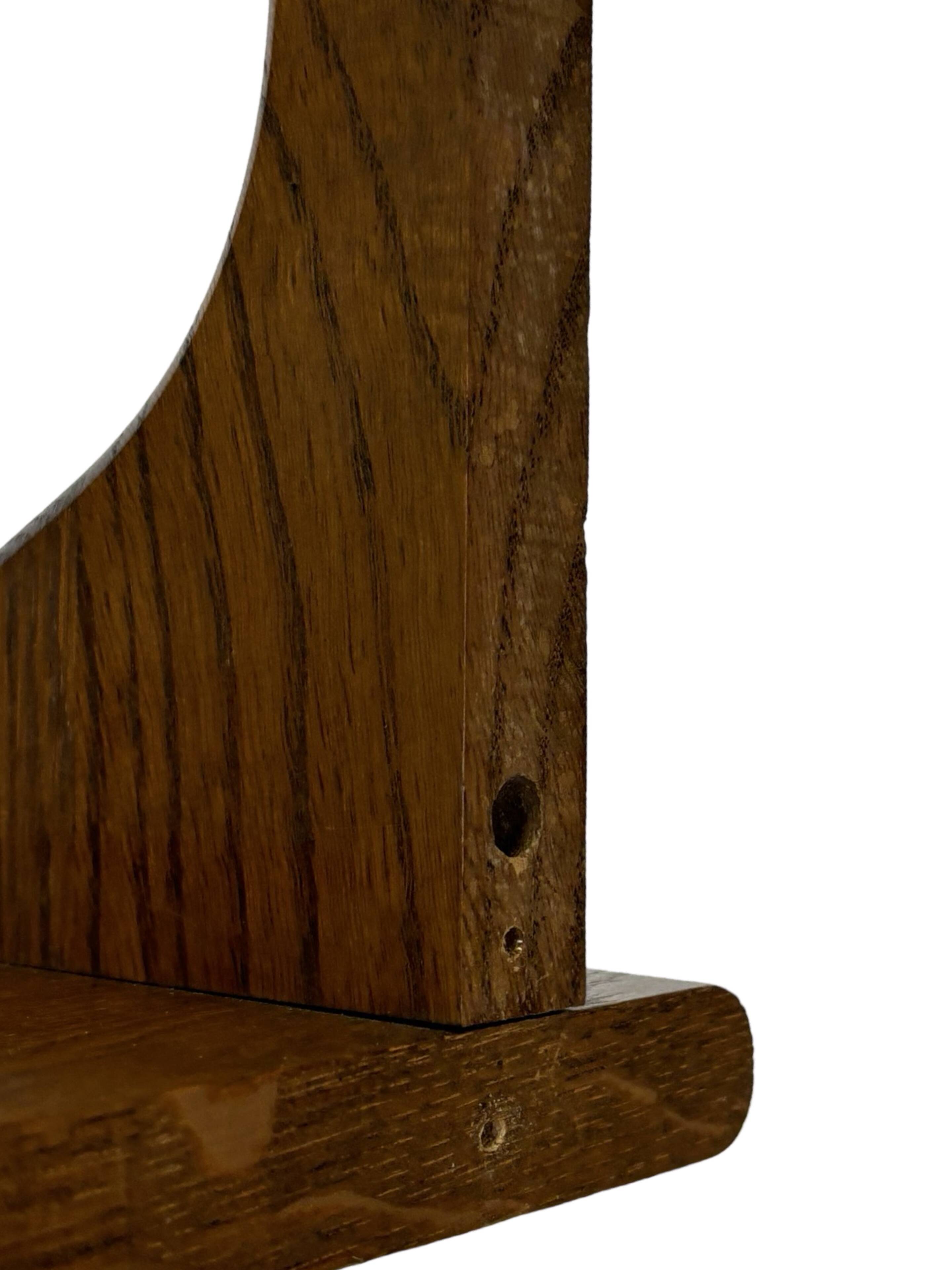 Vintage wall rack book shelf 1970s wood minimalist design