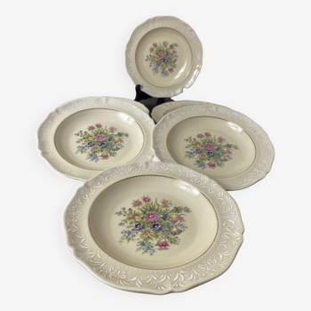 Old Limoges porcelain soup plates “Fabrique Royale”