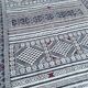 Handwoven Kilim rug made of camel wool, silk, and cactus – blue