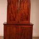 small two-body solid mahogany desk from the early 19th century with writing surface
