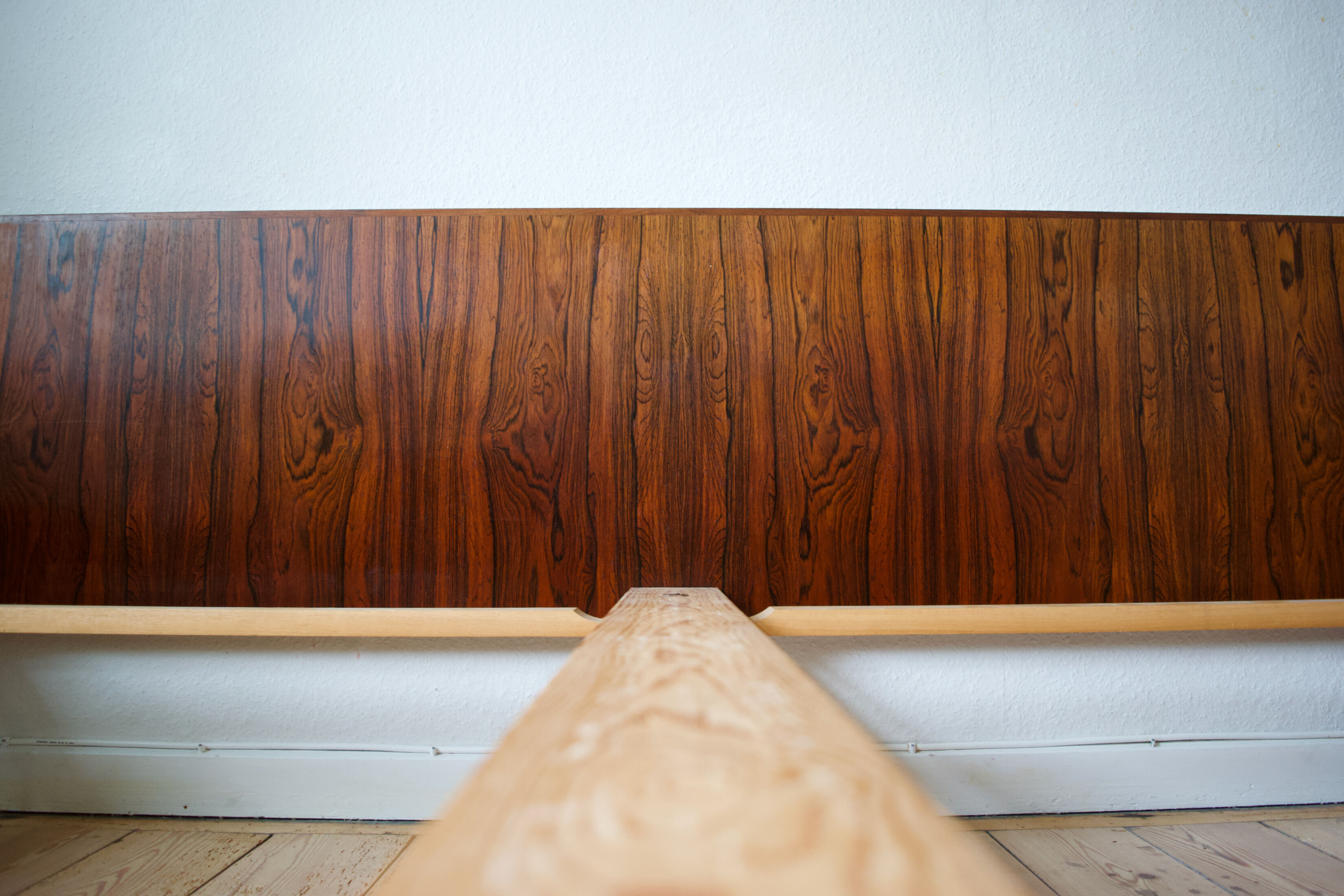 Danish rosewood floating bed from Sannemans Møbelfabrik, 1960s