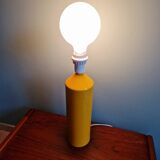 Vintage table lamp in yellow lacquered metal, 1980s