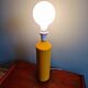 Vintage table lamp in yellow lacquered metal, 1980s