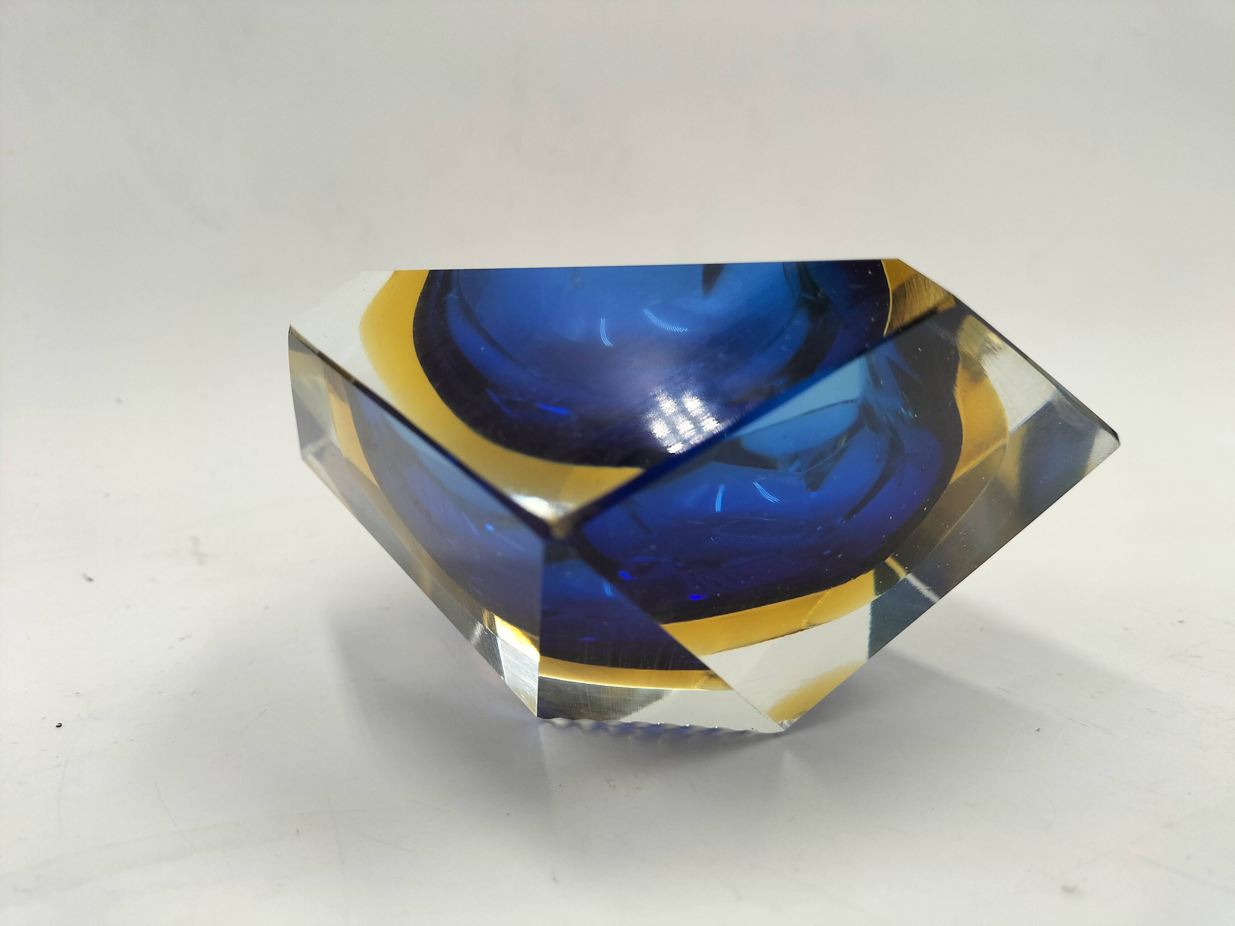 Cendrier sommerso en verre de murano