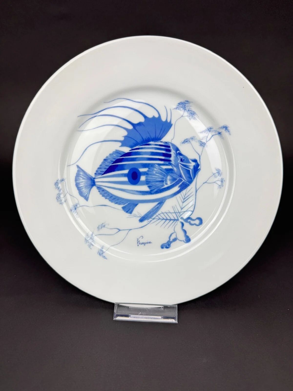 Service of 6 stylised fish dinner plates – Jammet Seignolles
