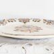 Flat plate in Gien earthenware, Bordeaux "Au Bouquet" model
