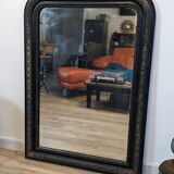 Louis Philippe black and gold mirror 108 x 77 cm