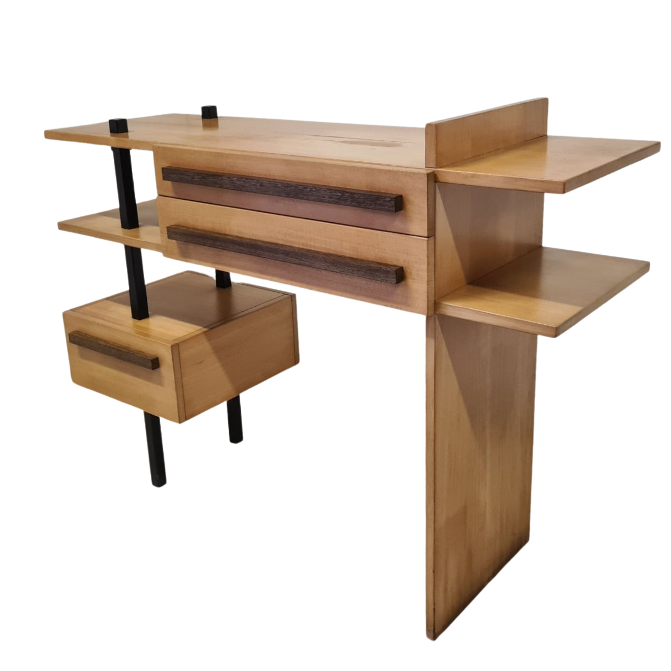 Modernist beech and Wenge sideboard, Netherlands 1980s