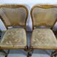 Set of 4 wooden chairs cannage and seat spring
