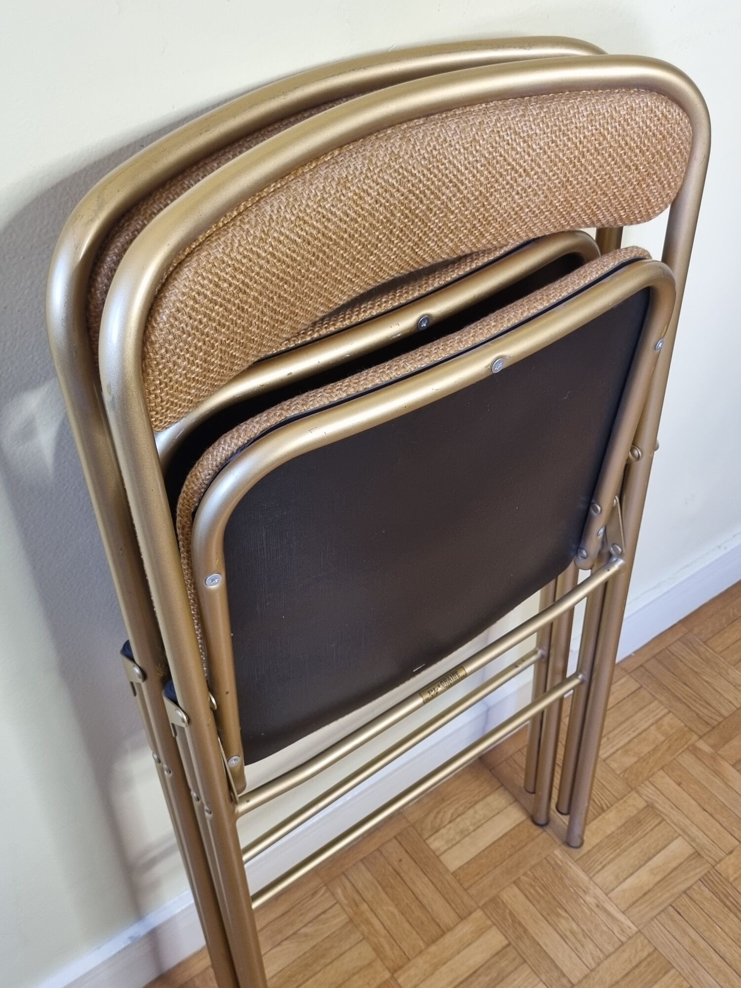 Pair of folding chairs "Plichaise" Souvignet, made in France