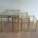 Set of 3 nesting brass tables