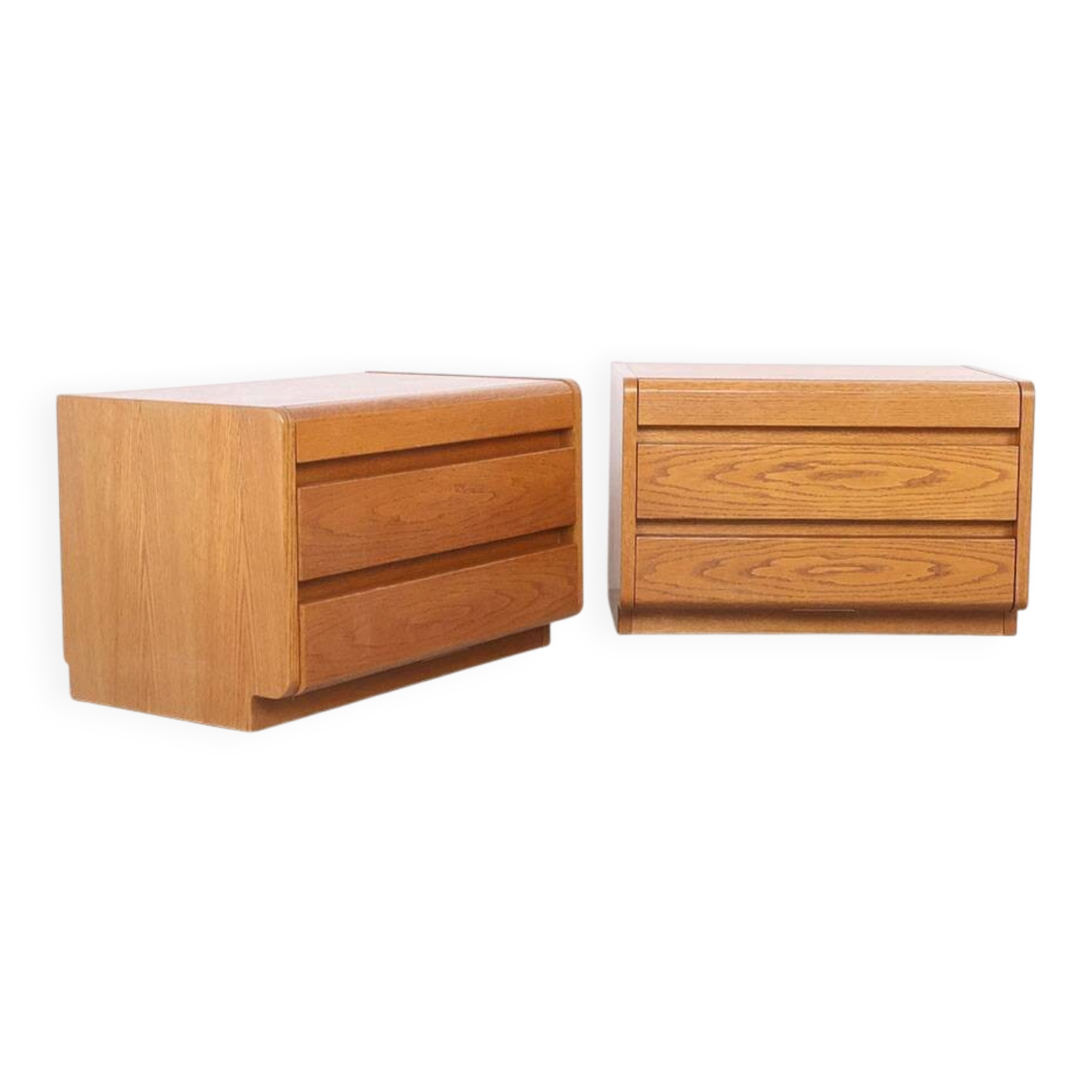 Ensemble de tables de chevet en chêne vintage de Moser, Allemagne, années 1970.
