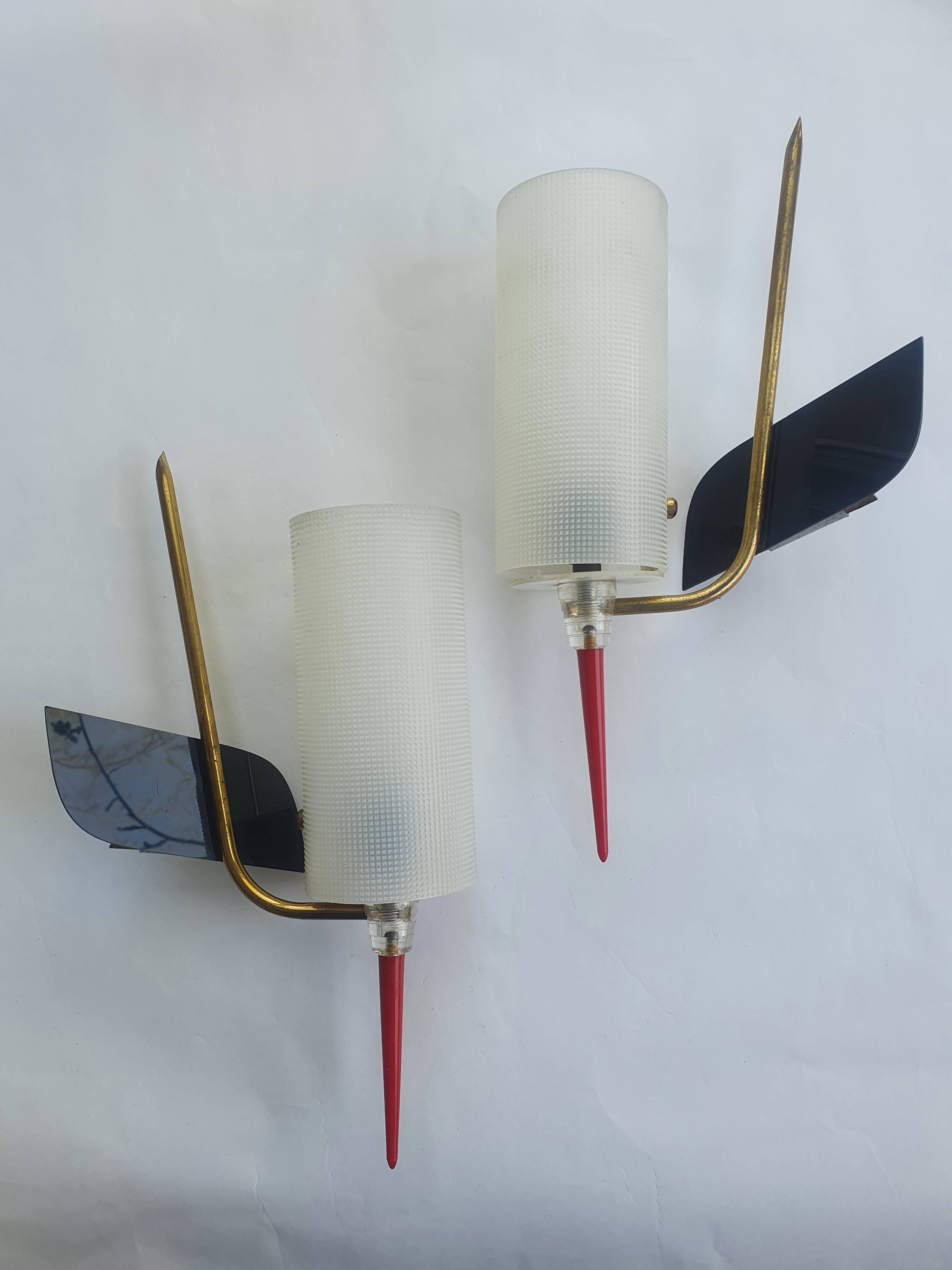 Pair of 50s rockabilly wall lights