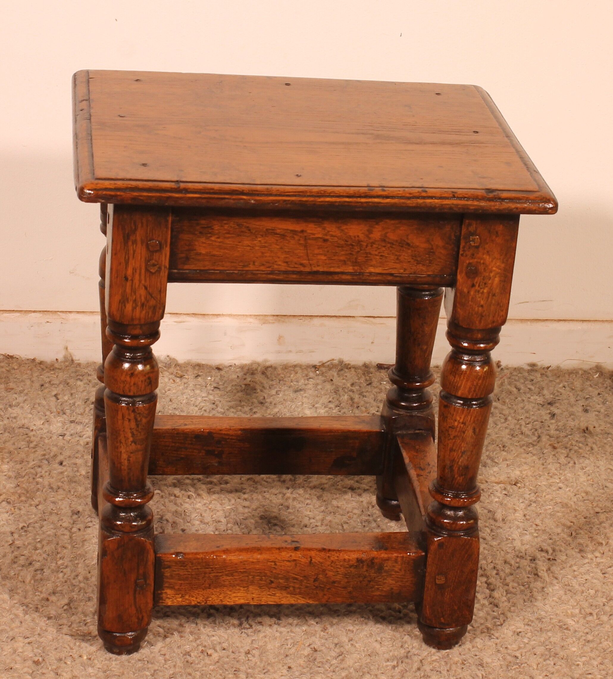 oak stool - 19th century